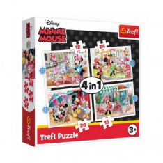 Trefl Puzzle 4v1 Minnie s priateľmi