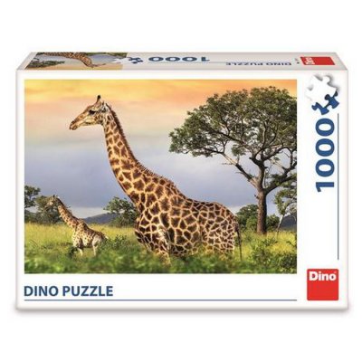 Dino Puzzle Žirafia rodina, 1000 dielikov