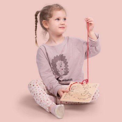 Bigjigs Toys Prevliekanie podľa čísel Divoké zvieratá, 3 ks