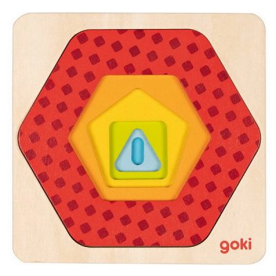 Goki Puzzle viacvrstvové Tvary, 5 dielikov