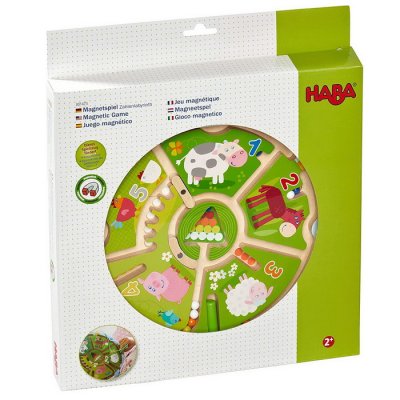 HABA Magnetický labyrint Farma a Čísla, 23 cm