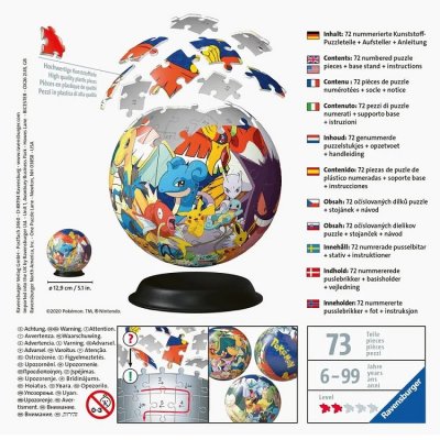 Ravensburger Puzzleball Pokémon, 72 dielikov