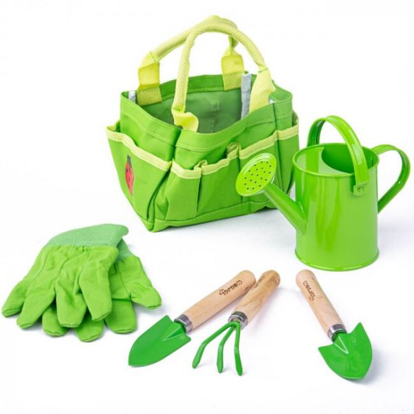 Bigjigs Toys Záhradný set náradia v plátenej taške