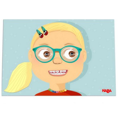 HABA Magnetická skladačka Zábavné tváre, 96 ks