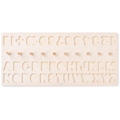 Woody Didaktické vkladacie puzzle s písmenami a číslicami