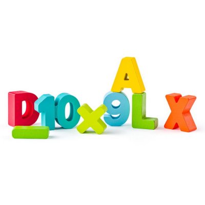Woody Didaktické vkladacie puzzle s písmenami a číslicami