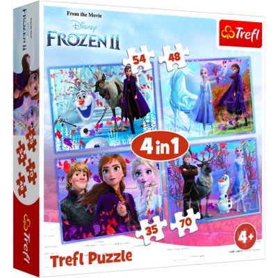 Trefl Puzzle 4v1 Ľadové kráľovstvo II