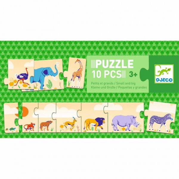 Djeco Postupové puzzle Malý, väčší, najväčší, 10 dielikov