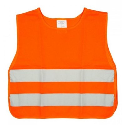 Reflexná vesta cez hlavu sada pre 10 deti, oranžová