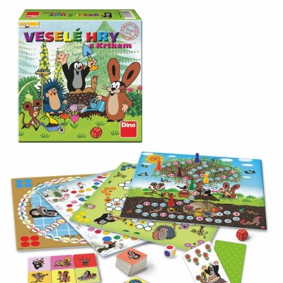 Dino Veselé hry s Krtkom 6v1 - zbierka hier predškoláka