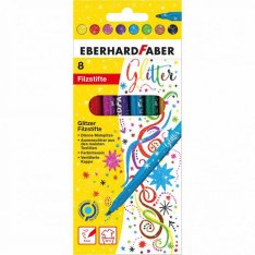 Eberhard Faber Fixky Glitter základné, 8 ks