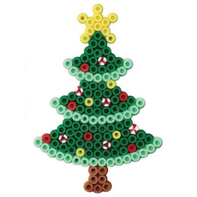 Hama zažehlovacie korálky Set Vianočný stromček, 450 ks