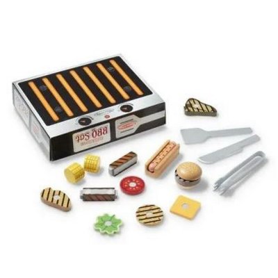 Melissa & Doug Drevený BBQ set, 20ks