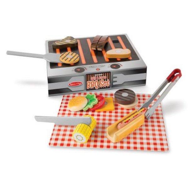 Melissa & Doug Drevený BBQ set, 20ks