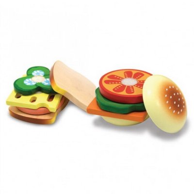 Melissa & Doug Drevená sada na výrobu sendvičov