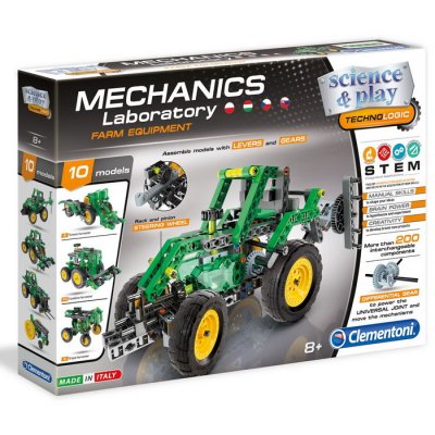Clementoni Mechanické laboratórium Farmársky traktor, 200 dielikov