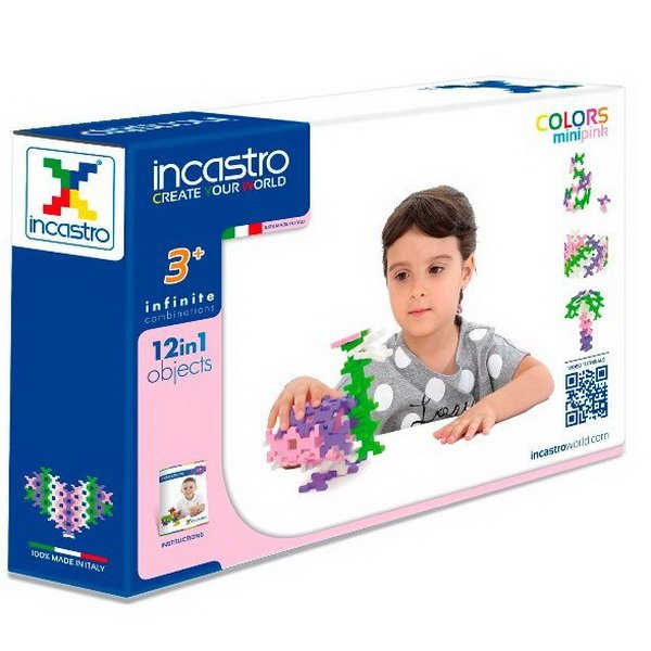Incastro Stavebné kocky Pink Mini 40 dielikov