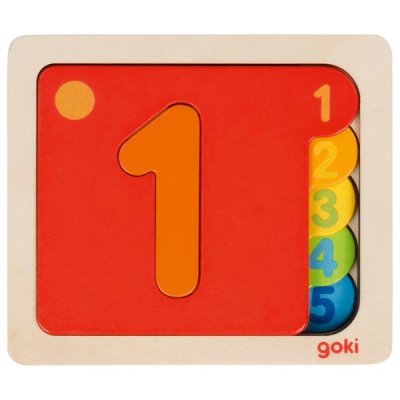 Goki Puzzle viacvrstvové Čísla, 10 dielikov