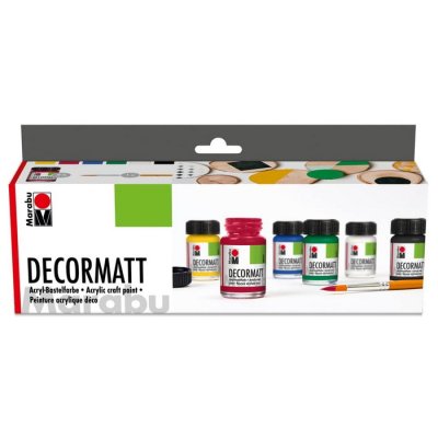 Marabu Decormatt Acryl, sada 6x15 ml