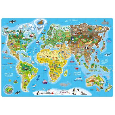Popular Drevené puzzle Mapa sveta, 160 dielikov