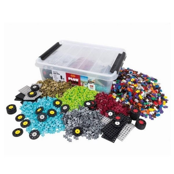 Školská sada Plus-Plus Mini GO! Mix 2600 ks + kolieska