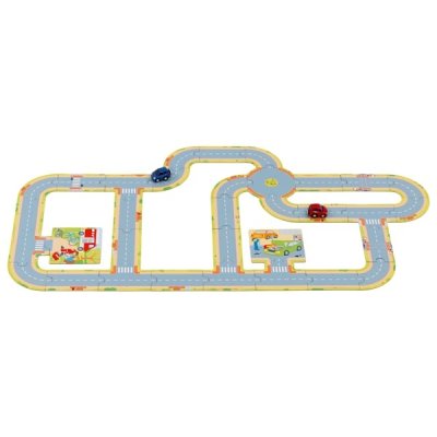 Goki Puzzle Cesta v meste a 2 autíčka, 47 dielikov