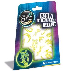 Clementoni Crazy CHIC Tetovačky svietiace v tme, 19 obrázkov