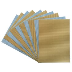 Vlnitý papier - Strieborný a zlatý A4+, 10ks