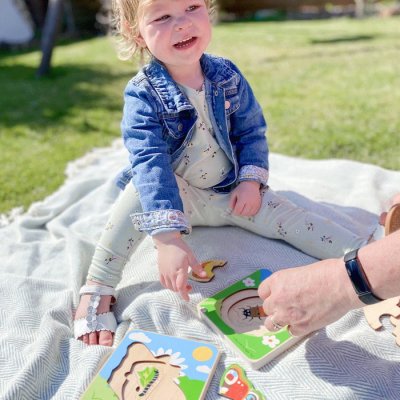 Bigjigs Toys Vkladacie puzzle životný cyklus Lienka, 6 dielikov