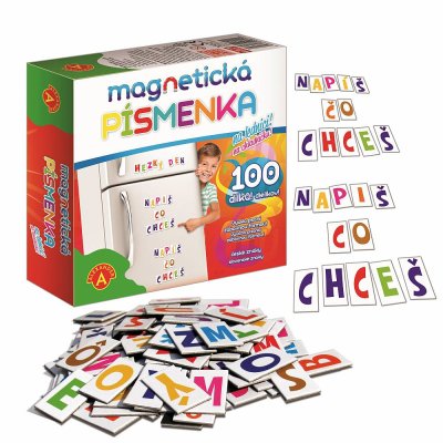 Magnetické písmenka na chladničku, 100 ks