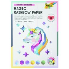 Dúhový zrkadlový papier A4+, 6 farieb