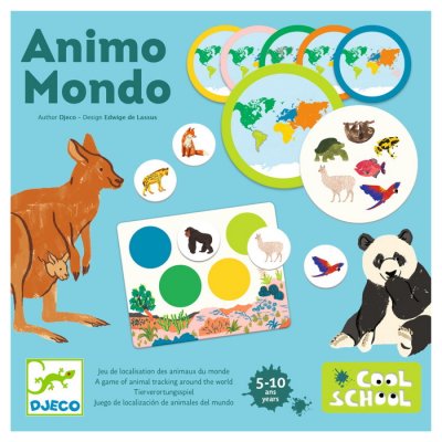 Djeco Zvieratá sveta - Priraďovanie k svetadielom