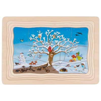 Goki Viacvrstvové puzzle Jabloň, 47 dielikov