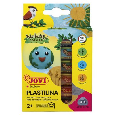 Jovi Plastelína, valčeky, 6x15 g prírodné farby