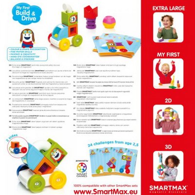 SmartMax Moja prvá magnetická stavebnica s autom, 2v1