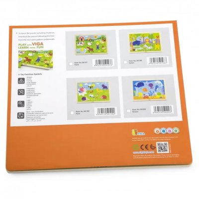 Viga Drevené puzzle Farma, 24 dielikov