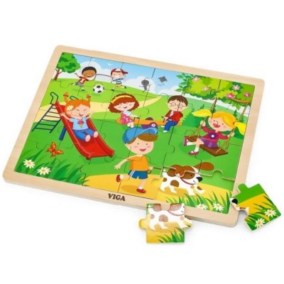 Viga Drevené puzzle Jar, 24 dielikov