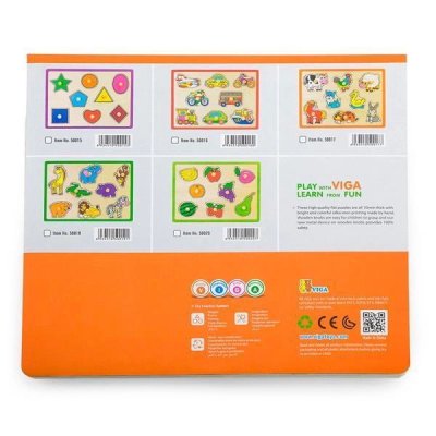 Školské vkladacie puzzle Tvary, 8 dielikov