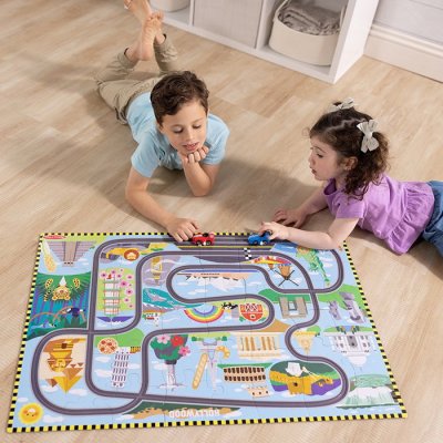 Melissa & Doug MAXI puzzle Cesta okolo sveta + 2 autíčka