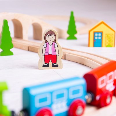 Bigjigs Toys Vláčiková dráha Osmička, 25 ks
