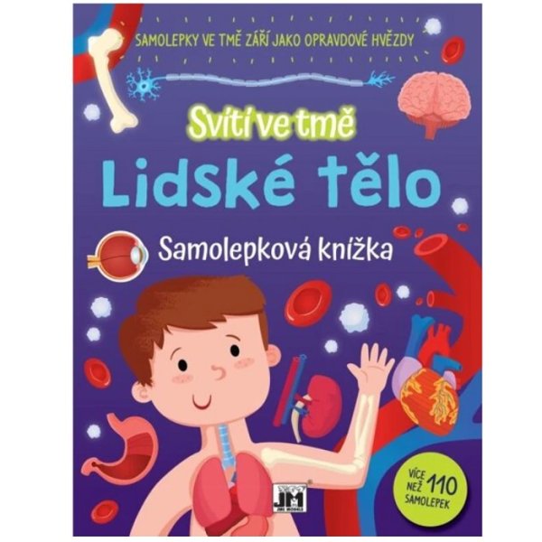Samolepková svietiaca knižka Ľudské telo, 110+