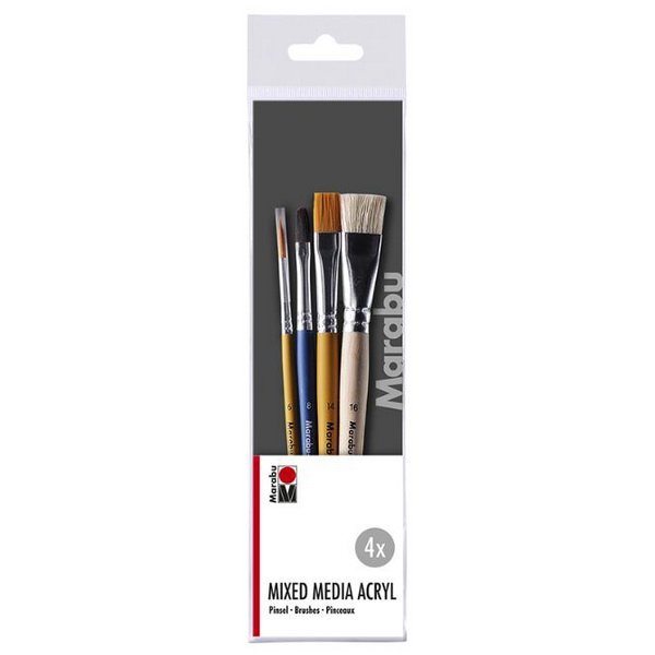Marabu Sada štetcov Mixed Media Basics, 4 ks