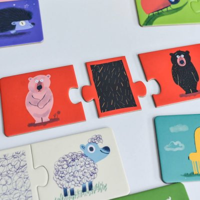 Djeco puzzle trio Nahé zvieratká, 24 ks