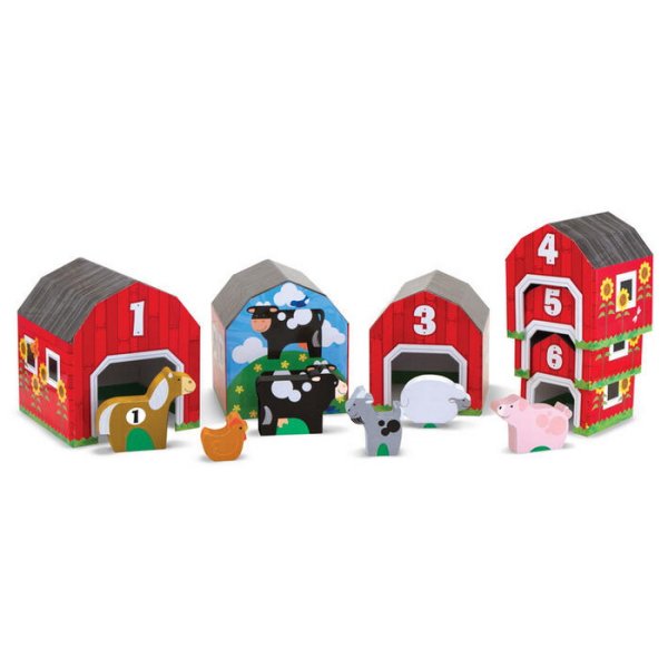 Melissa & Doug Stodoly a zvieratá - Stohovanie a triedenie, 12 ks