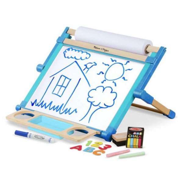 Melissa & Doug Stolná tabuľa 2v1 s príslušenstvom