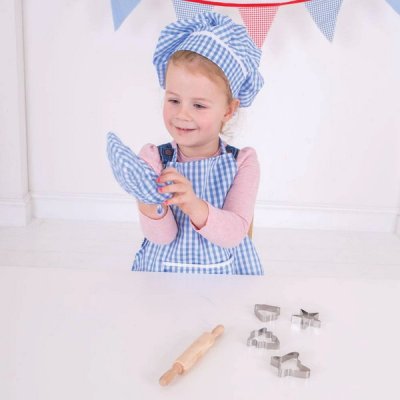 Bigjigs Toys Kostým šéfkuchára, modrý