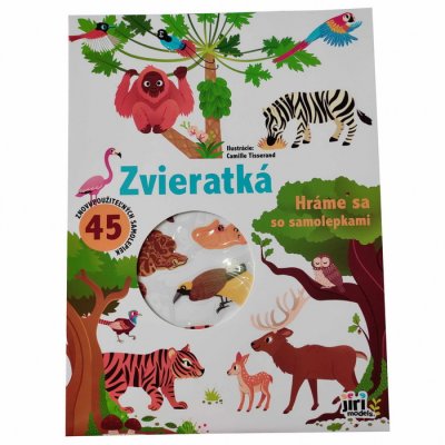 Hráme sa so samolepkami Zvieratká, 45 ks