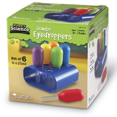 Learning Resources Maxi pipety so stojanom, 6 ks