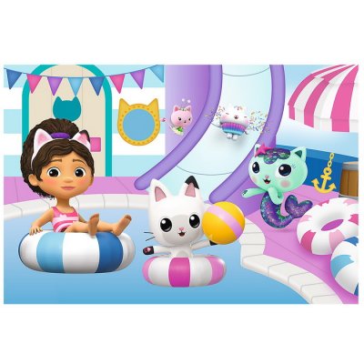 Trefl Puzzle Gabby pri bazéne, 60 dielikov