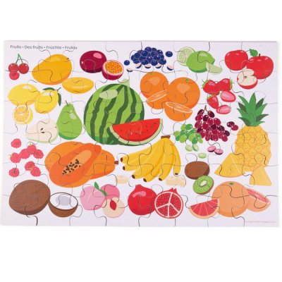 Bigjigs Podlahové puzzle Ovocie, 48 dielikov